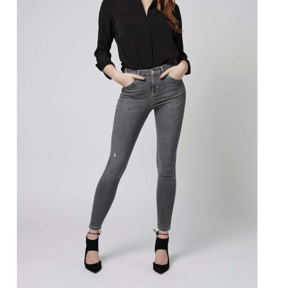 Topshop Jamie Grey Jeans